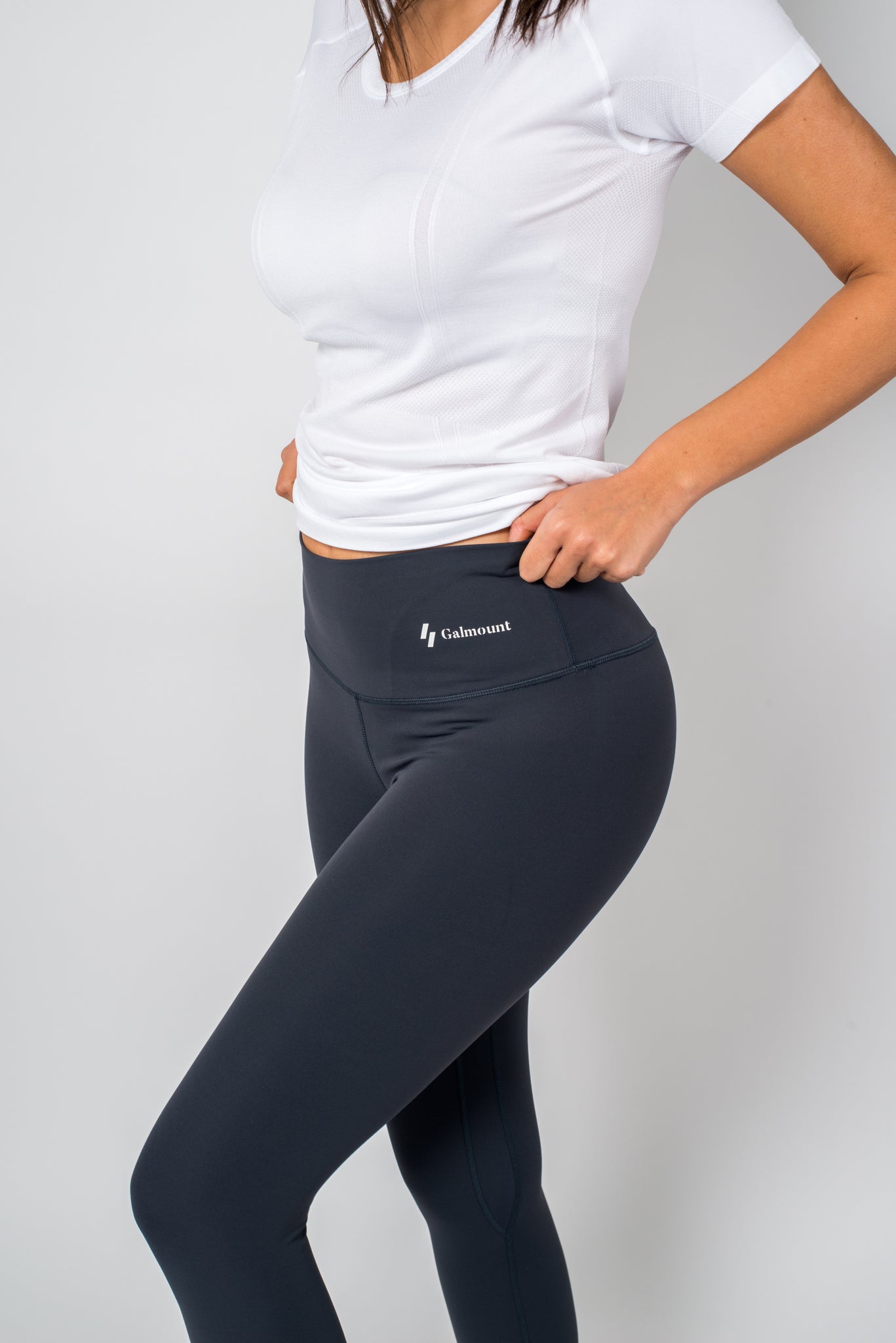 women blue grey leggings